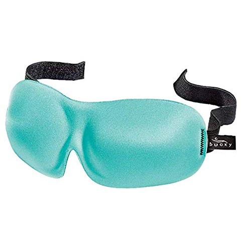 Bucky 40 Blinks No Pressure Eye Mask for Travel & Sleep, Aqua, One Size