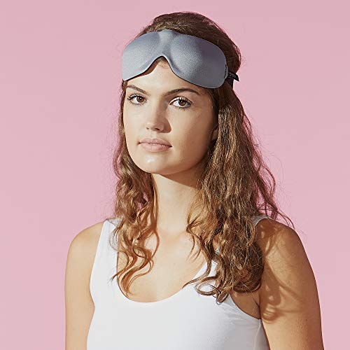 Bucky 40 Blinks No Pressure Eye Mask for Travel & Sleep, Cool Gray, One Size