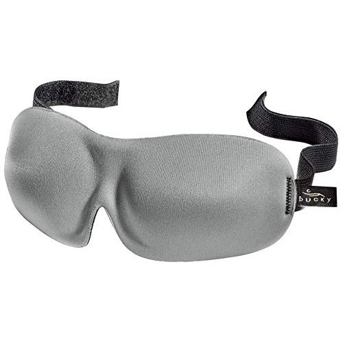 Bucky 40 Blinks No Pressure Eye Mask for Travel & Sleep, Cool Gray, One Size
