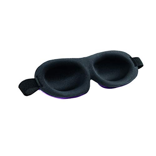 Bucky Ultralight Comfortable Contoured Travel and Sleep Eye Mask, Black Eyela...