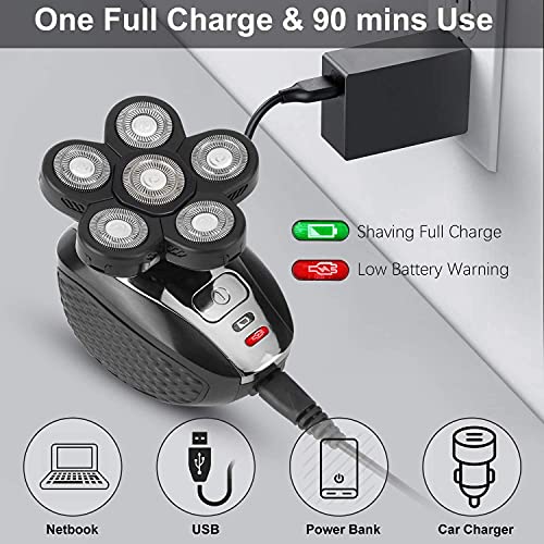 Electric Razor for Men, 5-in-1 Head Shavers for Bald Men Wet and Dry, Mens Gr...