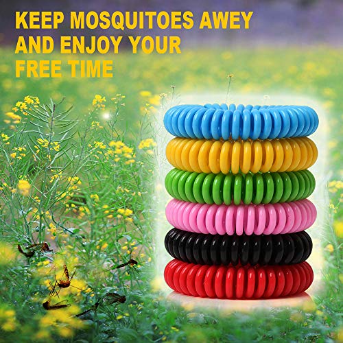 BuggyBands Mosquito Bracelets, 12 Pack Individually Wrapped, DEET Free, Natur...