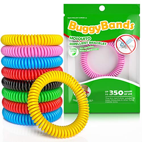 BuggyBands Mosquito Bracelets, 48 Pack Individually Wrapped, DEET Free, Natur...