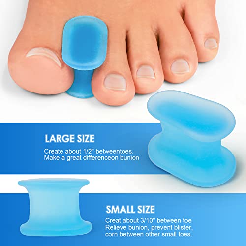 Bukihome 16 Packs Toe Separators for Overlapping Toes Women Gel Silicone Toe ...