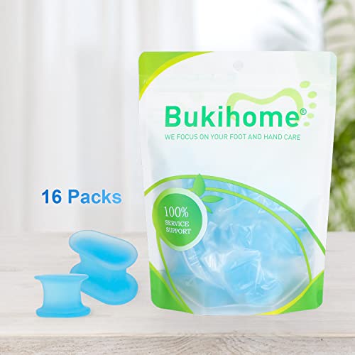 Bukihome 16 Packs Toe Separators for Overlapping Toes Women Gel Silicone Toe ...