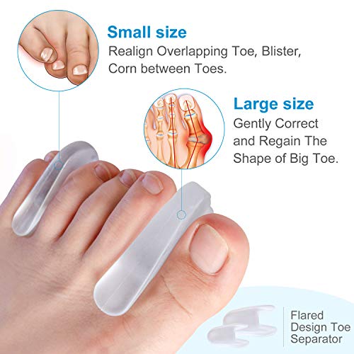 Bukihome Bunion Corrector Toe Separators, Toe Spacers for Overlapping Toe, Bi...