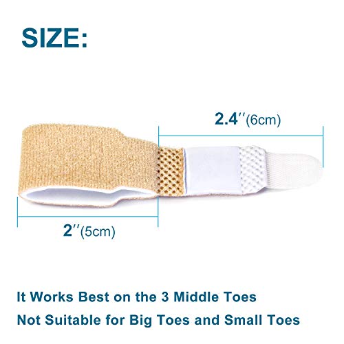 Bukihome Hammer Toe Straighteners for Bent Toes, 4 PCS Toe Splints, Toe Corre...