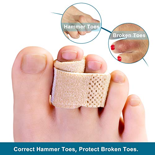 Bukihome Hammer Toe Straighteners for Bent Toes, 4 PCS Toe Splints, Toe Corre...