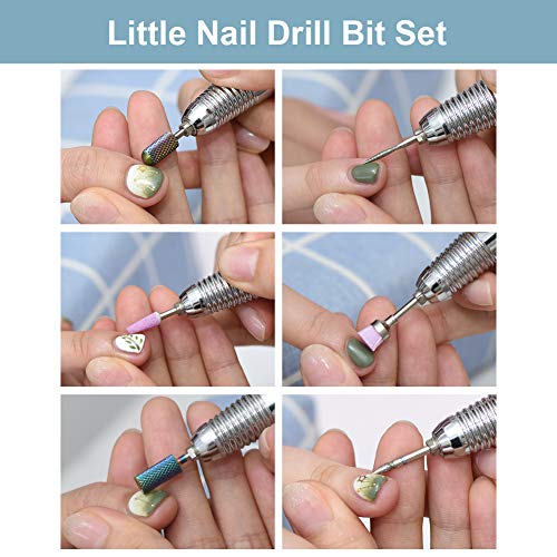 Bulex 7pcs Nail Drill Bits for Acrylic Nails - 3/32 Electric Nail Drill Bit S...