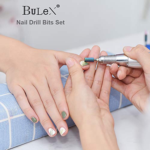 Bulex 7pcs Nail Drill Bits for Acrylic Nails - 3/32 Electric Nail Drill Bit S...