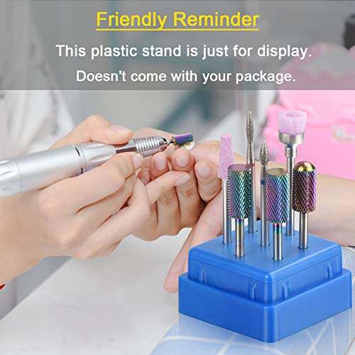 Bulex 7pcs Nail Drill Bits for Acrylic Nails - 3/32 Electric Nail Drill Bit S...