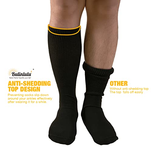 Bulinlulu Extra Wide Socks for Swollen Feet- 2 Pairs Super Wide Diabetic Sock...