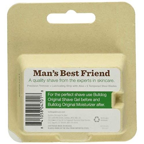 Bulldog Mens Skincare and Grooming Original Razor Blades Refills for Men, 4 C...