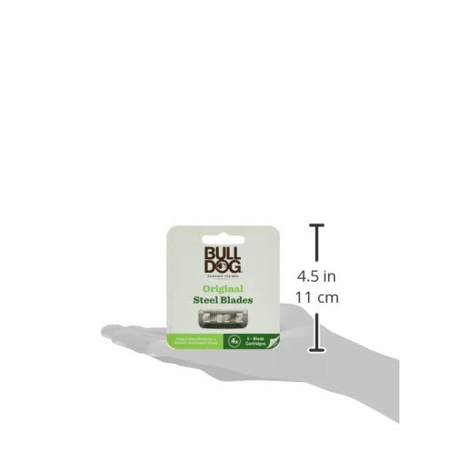 Bulldog Mens Skincare and Grooming Original Razor Blades Refills for Men, 4 C...