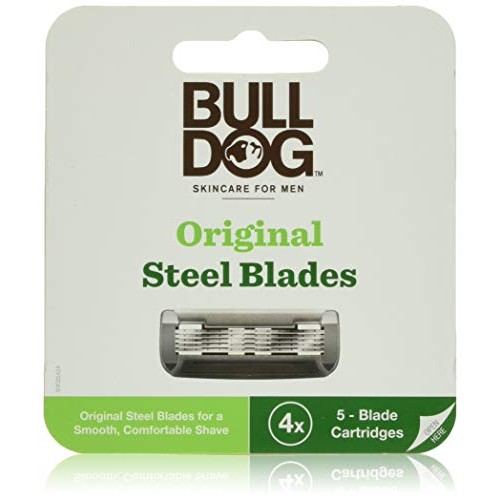 Bulldog Mens Skincare and Grooming Original Razor Blades Refills for Men, 4 C...