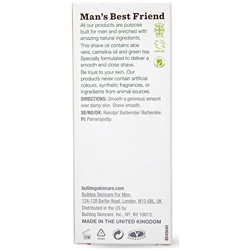 Bulldog Mens Skincare and Grooming Original Shaving Oil, Beard Care, 1 Fl Oz