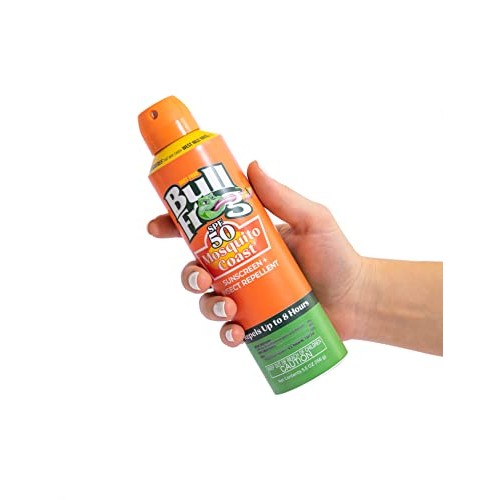 Bullfrog Mosquito Coast Bug Spray Insect Repellent + Sunscreen SPF 50, Contin...