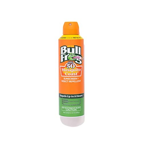 Bullfrog Mosquito Coast Bug Spray Insect Repellent + Sunscreen SPF 50, Contin...