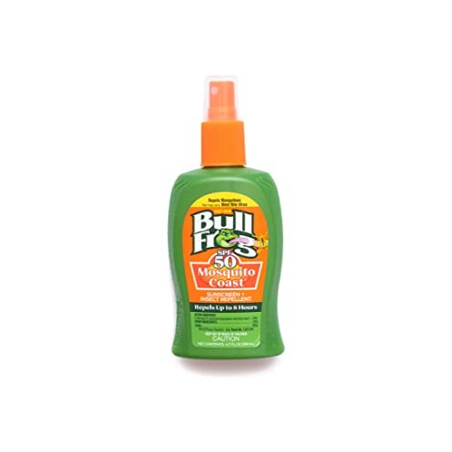 Bullfrog Mosquito Coast Bug Spray Insect Repellent + Sunscreen SPF 50, Pump S...