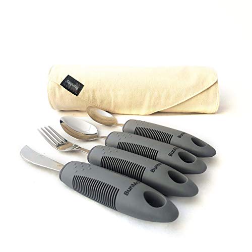 BunMo Adaptive Utensils for Elderly/Arthritis/Weak Hand Grip & Handicapped - ...