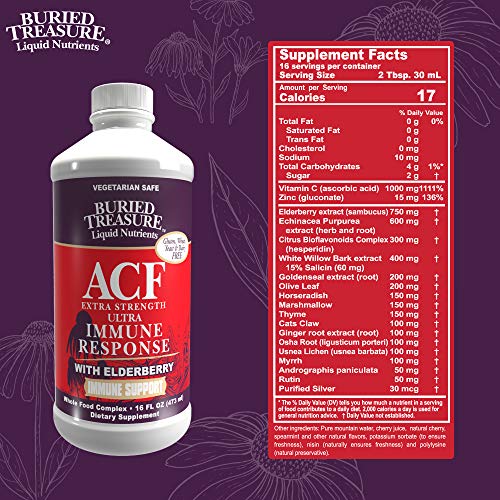 Buried Treasure ACF Extra Strength Extreme Immune Support with Elderberry Ech...