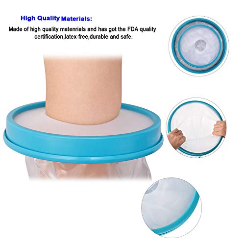 Kids Waterproof Cast Cover for Shower Knee, Child Knee Cast Cover for Showeri...