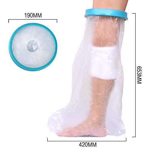 Waterproof Cast Cover Lower Leg Adult, Reusable Lower Leg Cast Protector for ...