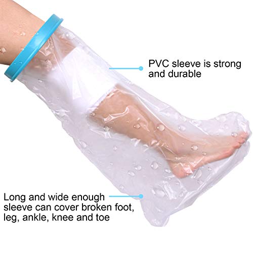 Waterproof Cast Cover Lower Leg Adult, Reusable Lower Leg Cast Protector for ...