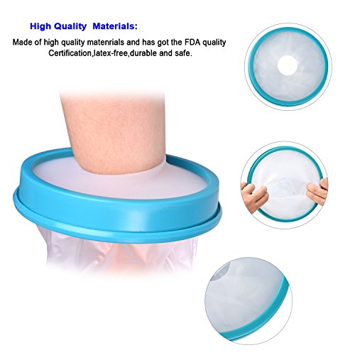 Waterproof Cast Cover Lower Leg Adult, Reusable Lower Leg Cast Protector for ...