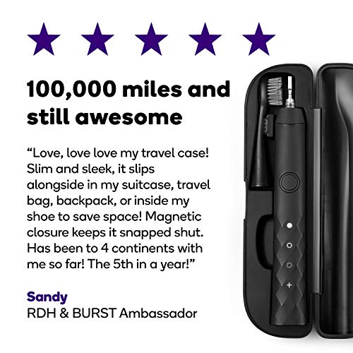 BURST Electric Toothbrush Travel Case for BURST Sonic Toothbrush, Black (Case...