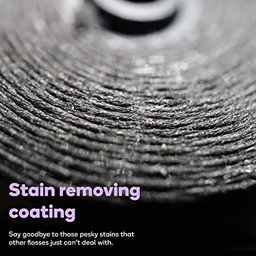 Burst Refillable Dental Floss Set with Mint Eucalyptus Aroma, Charcoal Coatin...