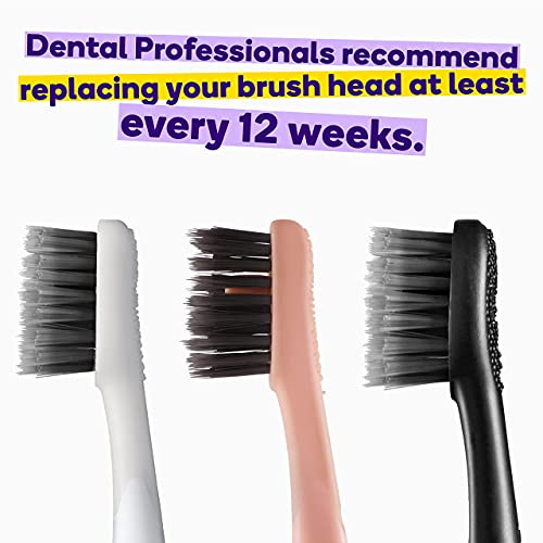 BURST Replacement Electric Toothbrush Heads for BURST Sonic Toothbrush, Charc...