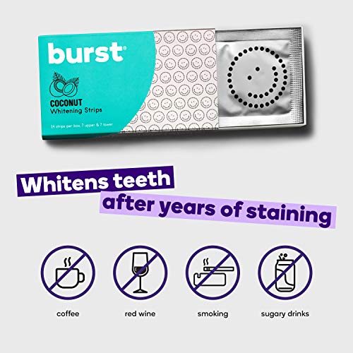 BURST Teeth Whitening Strips with Coconut Oil, 14 Treatments