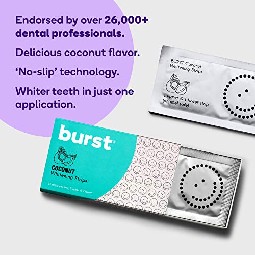 BURST Teeth Whitening Strips with Coconut Oil, 7 Treatments