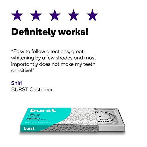 BURST Teeth Whitening Strips with Coconut Oil, 7 Treatments