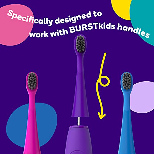 BURSTkids Replacement Electric Toothbrush Heads for BURSTkids Sonic Toothbrus...