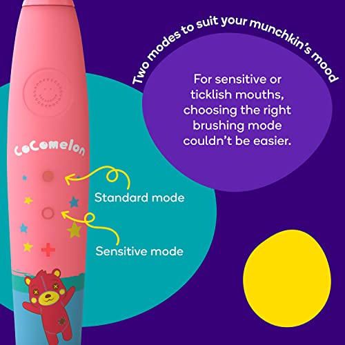 CoComelon x BURSTkids Sonic Toothbrush with Soft Charcoal-Black Bristles, Sma...