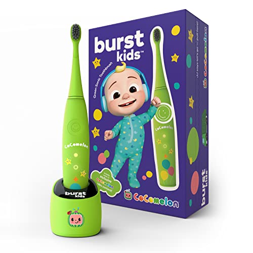 CoComelon x BURSTkids Sonic Toothbrush with Soft Charcoal-Black Bristles, Sma...