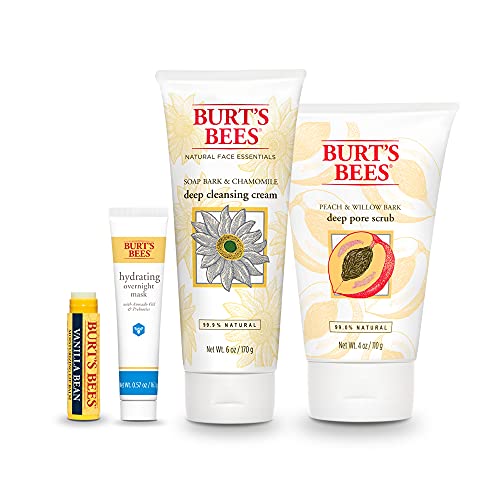 Burt’s Bees Holiday Gift, 4 Face Care Stocking Stuffer Products, Skin Care Es...