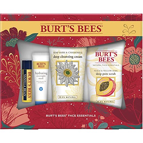 Burt’s Bees Holiday Gift, 4 Face Care Stocking Stuffer Products, Skin Care Es...