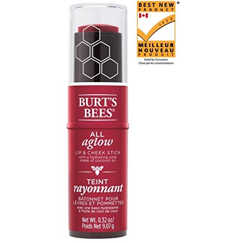 Burts Bees 100% Natural All Aglow Lip & Cheek Stick, Dahlia Dew - 1 Tube