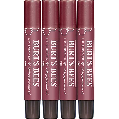 Burt's Bees 100% Natural Origin Moisturizing Lip Shimmer, Fig, 4 Tubes