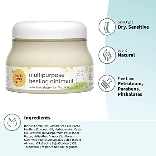 Burt's Bees Baby Healing Ointment, Face & Body Skin Care, Moisturizing with S...