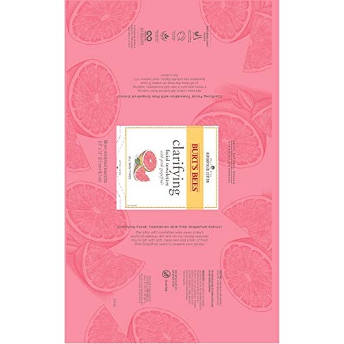 Burts Bees Clarifying Facial Cleanser Towelettes and Makeup Remover Wipes wit...