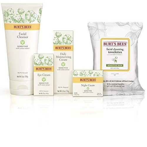 Burt's Bees Daily Face Moisturizer Cream for Sensitive Skin, Fragrance Free L...