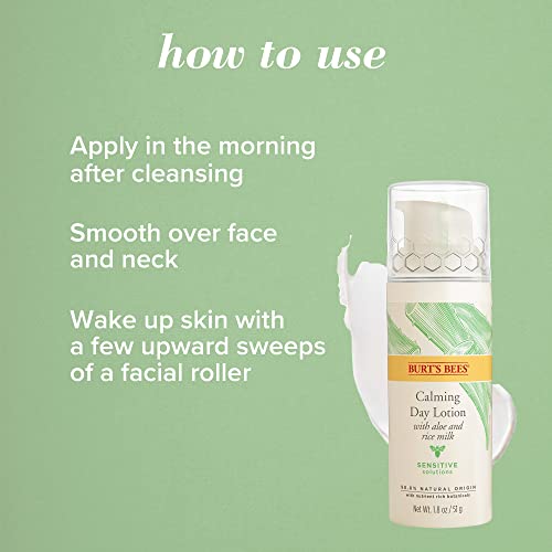Burt's Bees Daily Face Moisturizer Cream for Sensitive Skin, Fragrance Free L...