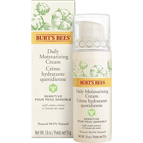 Burt's Bees Daily Face Moisturizer Cream for Sensitive Skin, Fragrance Free L...