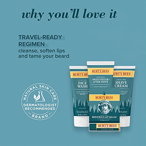 Burt's Bees Grooming Essentials For Men with Cooling Face Wash Cooling Shave ...