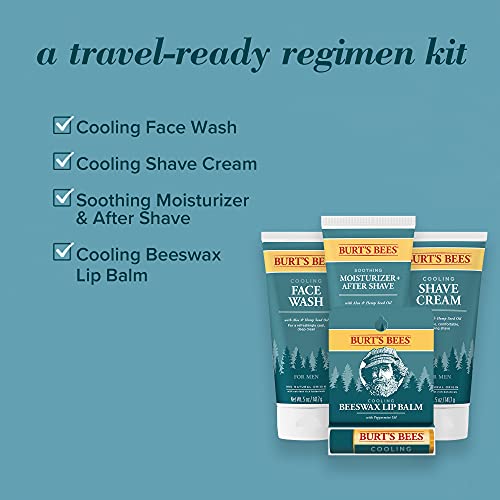 Burt's Bees Grooming Essentials For Men with Cooling Face Wash Cooling Shave ...