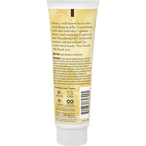 Burt's Bees Hand Cream, (Package May Vary) Honey & Grapeseed Oil 2.6 Ounce